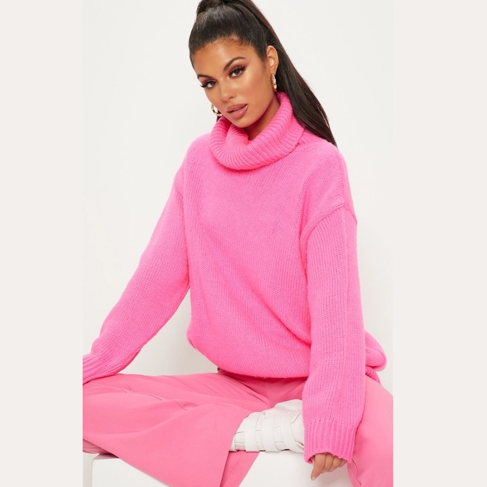 Pretty Little Thing Hot Pink Sweater